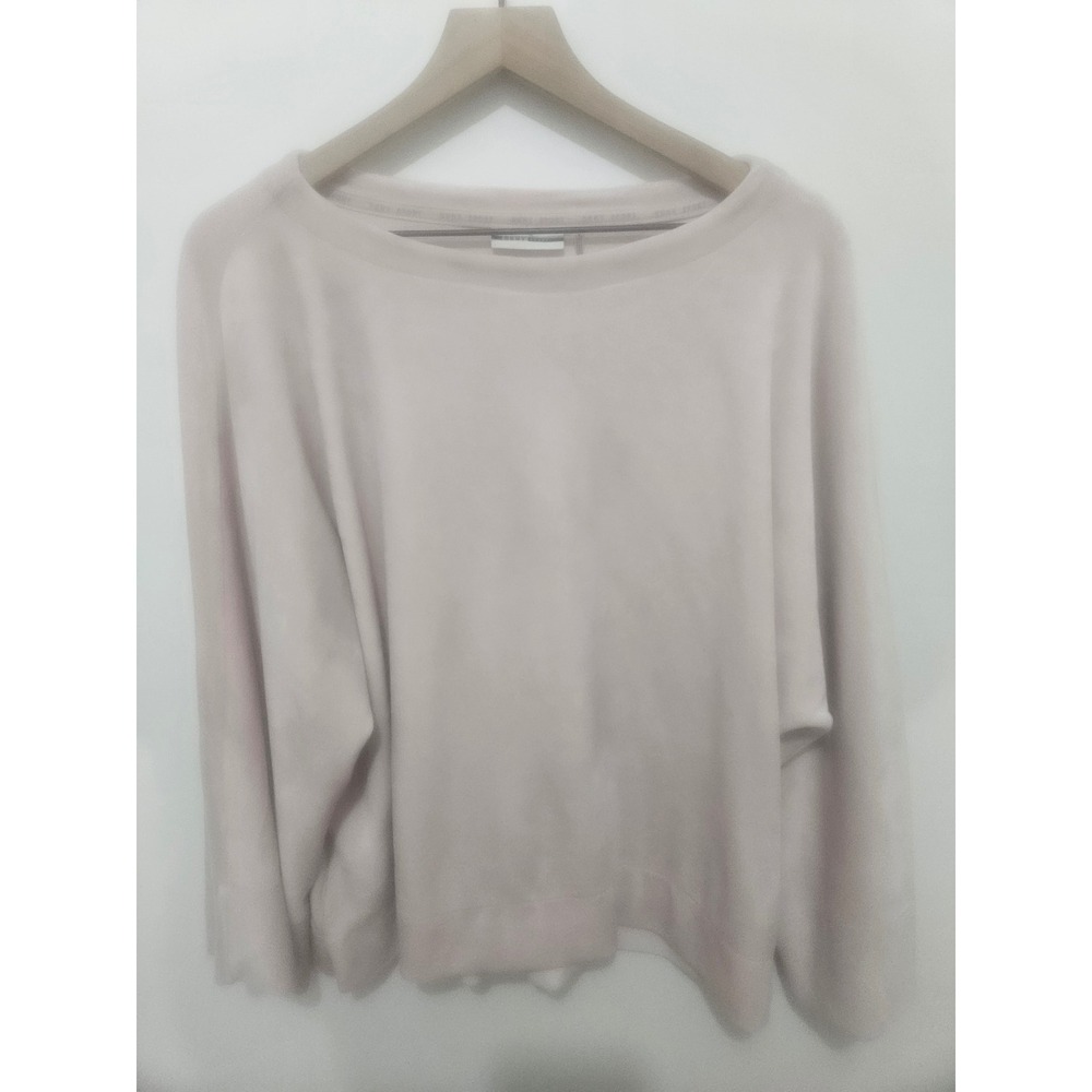 DKNY Sport Womens XL Pink Long Sleeve Boat Neck Pullover Athleisure Top